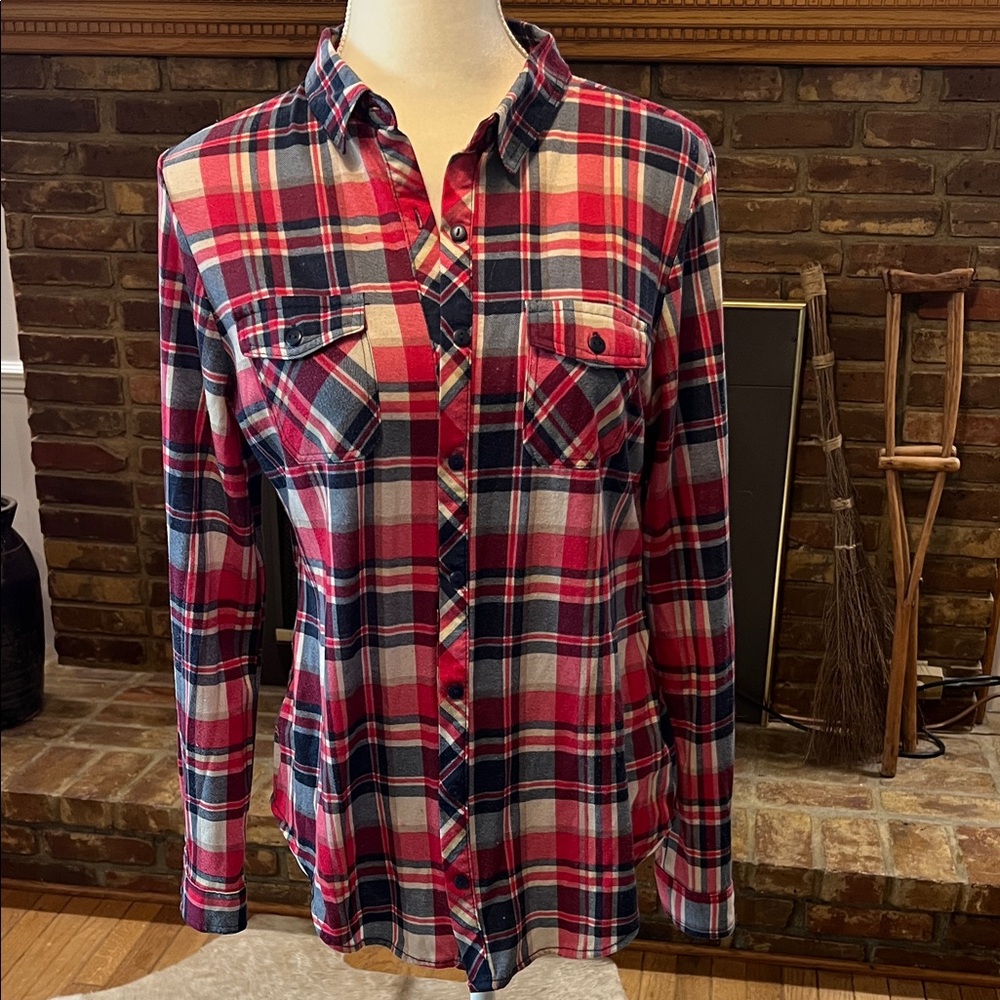 Passport Pink and Blue light flannel Shirt